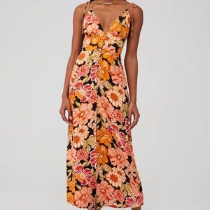 MINKPINK Rey tie strap maxi dress